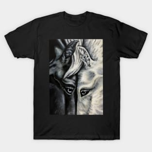 Black and White Horses T-Shirt